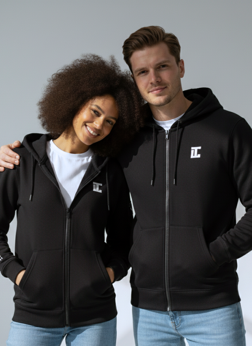 Zipper Hoodie Zwart