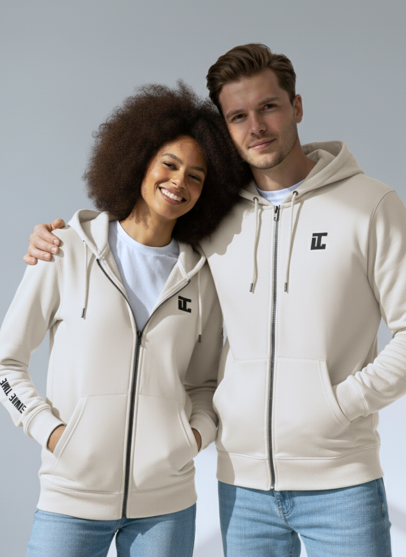 Zipper Hoodie Naturel